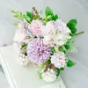 Bouquet di fiori di peonia di seta ortensia finta rosa blu verde peonie artificiali matrimonio fidanzamento decorazioni per la casa oggetti di scena