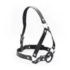 Bondage Open Mouth gag Costume Oral Fixation Ring Harness Face Mask Head Strap Harness #R52