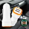 Skylet LED -dubbla portar Billaddare 5V 2.1A Power Adapter Fordon Portable USB Car Charger Adapter för Samsung iPhone Huawei Universal -telefoner i OPP Bag