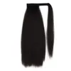 Яки прямой хвостик кулиской Extensions волос Pieces Kinky Straight Long Black хвостик для женщин клип в хвостик Extensions волос 140г