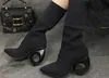 Hot Sale- New Fashion Comfortable Pointed Toes Half Boots Pointed Heels England Style Black Ladies Martin Boots Free Shipping