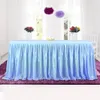 2018 Nowy Tulle Tutu Tabela Spódnica Tableware Tkaniny Do Party Wedding Bankiet Home Decoration Wedding Table Skirting 3 kolory