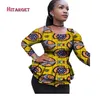 جديد dashiki المرأة الأفريقية ملابس بازان ريتش الأزياء أنيقة س الرقبة المحاصيل الأعلى قمصان أنقرة الملابس الإفريقية WY2100