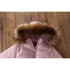 Baby Girls Chłopcy Płaszcz Zima Puchowa Kurtka Ciepłe Kapturem Kombinezon Kids Odzież Outfit One Piece Outerwear Snowsuit 6m-3Y