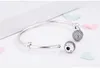 Echt 925 Sterling Zilver Open Bangle met Clear CZ Fashion Bangles voor Dames DIY Past Europese Charms Kralen Sieraden Maken Mode