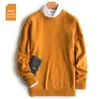 カシミヤ綿混紡Vネックプルオーバーセーター2019秋冬ホムレ服Robe Pull Homme Hive Man Hombres男性セーター