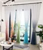 2020 Curtain Simple Gradient Printing Window Garn Blue0124949701