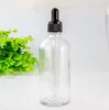 USA Market Clear 100ml Glass E juice bottles Empty Oil Glass Bottles With Screw Cap And Glass Eye Dropper