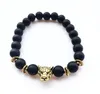 Bracelets pour hommes bijoux de luxe femmes bracelet en perles de pierre mate éléphant tête de léopard tête de lion tête de hibou tortue lave bracelets porte-bonheur GB1677