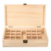 Wooden Essential Oils Storage Box 25 Holes Natural Pine Wood Handmade Without Paint9951487