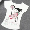 Meninas do verão de manga curta t-shirt Casual Mulheres animal impressão Tee Tops Vintage Female forma camisetas O-pescoço camisa branca de t