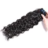 Modern Show Human Hair Buntar med13 * 4 Lace Frontal Virgin Peruvian 10-30Inch vatten våt och vågiga hårförlängningar
