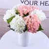 47cm Artificial Hydrangea Flower Head Fake Silk Single Real Touch Hydrangeas Wedding Centerpieces Home Party Decorative Flowers