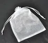 15x20cm White Color Jewelry Package Drawstring Bags Large Pouches Organza Bags 100pcs lot217S