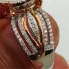 Unique Style Female Small Zircon Stone Ring Luxury Big Silver Gold Engagement Ring Cute Fashion Wedding Finger Rings For Women3551565