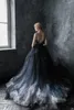 Sexy Gothic Noir Multi Couleur 2022 Robes de mariée Robes De Mariée Robes De Mariée Col Colque Applique Dentelle Tulle Tulle Cour