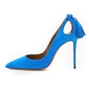 Venta caliente-2019 diseñador de moda dedos en punta borla tacones altos elegantes sapatos melissa damas sandalia tacones de aguja mujeres bombas zapatos de fiesta