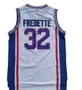 Shanghai Sharks Men's 32 Jimmer Fredette Basketball Jerseys Stitched White Size S-XXL