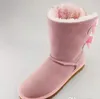 2022 New Fashion klassiska rosett vinterstövlar äkta läder Bailey Bowknot dam bailey bow snöstövlar skor boot