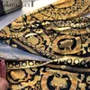 Fashion-Sexy paisley vintage print gold dress Women holiday beach casual dress Summer elegant short party club large size