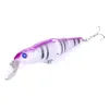 HENGJIA 50 pz Richiamo Snodato Swimbait Minnow Esche esche da pesca Affrontare duro crankbait esche da pesca 12.5 CM 16.2G 4 # ganci JM008