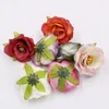 120pcs 5.5cm colorful peony fake flower head wedding decoration mini silk flower DIY artificial garland kraft paper flower XD22488