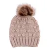 Säuglingsbaby Weichstrickkappe Kleinkind Kinder Beanie Pom Fellhüte Kind Mohair Baumwollkappen Kinder häkeln solide Hut Baby Winter Pompom 6186482