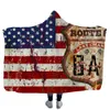 Одеяла с американским флагом с капюшоном Четвертое июля. Одеяло с капюшоном. Мягкое теплое шерстяное одеяло из шерсти.