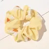 14 style Ice cream digital printed Hair Ties Ropes Elastic Daisy cherry hair band Girls Ponytail headband hair accessories