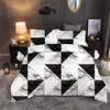 Zestawy pościelowe 45 Zestaw czarno-białych płytek geometrycznych Duvet Cover 220x240 King Size kołdra Poszewka narzuta na łóżku1