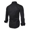 Säljer Solid Men039S klänningskjortor Slim Long Sleeve SingleBreasted Fashion Casual Clothing Men Trendy Shirts Tops M3XL2718188