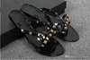 New 2017 Woman Summer Sandals Rivets big bowknot Flip Flops Beach Sandalias Femininas Flat Jelly Designer Sandals