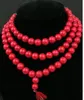 Kostenloser Versand @@ 0948 Ibetan Buddhist Red Coral 8mm Gebetsperlen Halskette