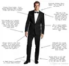 Dwukierki Męskie Garnitury Business Casual Tuxedos Slim Fit Groom Party Party Dostosowany Performance Work Wear Wedding Suit