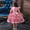 Fancy Flower Long Prom Gowns Teenagers Dresses for Girl Children Party costume Kids Evening Formal Dress cosplay