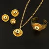 Nowy Big Ethiopian Wedding Jewelry Set Gold Color Eritrea Afryka Habesha Biżuteria dla tradycyjnych prezentów festiwalowych