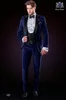 Bonito Um Botão Groomsmen Pico Lapela Do Noivo Smoking Ternos Dos Homens de Casamento / Baile / Jantar Melhor Homem Blazer (Jacket + Pants + Tie + Vest) A388