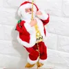 Ny Electric Santa Claus Climbing Ladder Doll Decoration Plysch Doll Toy for Xmas Party Home Door Wall Decoration253m