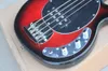 4 strängar Blackred Body Active Circuit Electric Bass Guitar med Chrome HardwareBlack PickGuardRosewood Fingerboardoffer Custo7245961