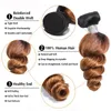 #1B/27 Honey Blonde Loose Wave Brazilian Human Hair Weave Bundles 3/4 Pcs Ombre Light Brown Loose Wavy Hair Bundles Deals