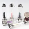 20 colors Creative Natural Crystal Quartz Crystal Gemstone Water Bottle Wand Point Reiki Healing Crystal Glass Healing Bottle Glas8431508