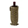 Jute Wine Bottle Bag Covers Champagne Wine Blind Packaging Gift Bags Rustic Hessian Christmas Wedding Dinner Table Decorate LX8649