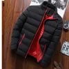 Męskie Kurtki 2021 Winter Parka Mężczyźni Jesień Ciepła Outwear Brand Slim Mens Coats Casual Windbreaker Quilted M-4XL1