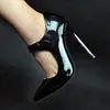 Rontic New Fashion Women Classics Pumps Mary Janes Thin High Heals Pumps Nice Pointed Toe Black Party Shoes Women US Size 4-15