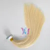 Vmae Русский Украинский Double Drawn 100г 40 шт Blonde Remy девственницы Straight Европейский 100% Tape In на человеческих волос