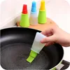 100pcs Portable Silicone Oil Pepper Bottle With Brush Measuring Cup Cap Baking BBQ Basting Brushes Pastry Oil Meat Bread Kitchen Tool Tools