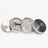 Ny svart silver Färgrik örtkvarn 55mm 4 lager Elektrisk metallginder ZICN-legering diameter Billiga paprika