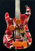 Anpassad butik Masterbuilt Eddie Van Halen Frankenstein Heavy Relic Handmade Electric Guitar Floyd Rose Tremolo Bare Pickups Schal3939787