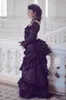 Victorian Gothic Prom Kleider lange Ärmel Pick -ups Vintage Party formelle Kleider bodenlange Abendkleid für Bride9225223
