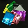 DHL 1000Pcs 10.2*12.7cm Colorful Aluminum Foil Clear zipper Packing Bag Self Seal Food Packaging Bag Resealable pouch